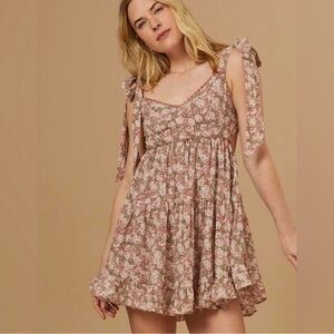 NWOT ALTAR'D STATE TIE STRAP RUFFLE DRESS MEDIUM